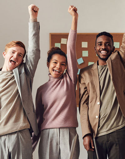 Teenagers collaborating and building connections